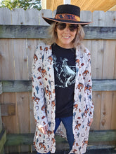 Load image into Gallery viewer, Rodeo Cowboy Print Lightweight Cardigan
