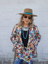Load image into Gallery viewer, Cowboy Collage Women&#39;s Western Blazer
