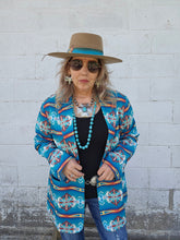 Load image into Gallery viewer, Teal Aztec Women&#39;s Western Blazer
