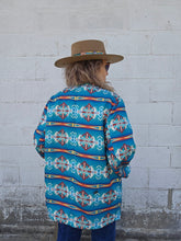 Load image into Gallery viewer, Teal Aztec Women&#39;s Western Blazer
