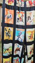 Load image into Gallery viewer, Vintage Cowboy Collage Western Flare Pants
