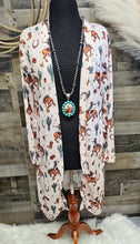 Load image into Gallery viewer, Rodeo Cowboy Print Lightweight Cardigan
