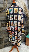 Load image into Gallery viewer, Vintage Cowboy Collage Western Lightweight Cardigan
