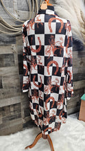 Load image into Gallery viewer, Checkered Western Lightweight Cardigan
