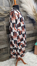Load image into Gallery viewer, Checkered Western Lightweight Cardigan
