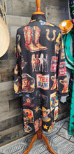 Load image into Gallery viewer, Vintage Cowboy Collage Western Lightweight Cardigan
