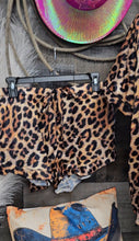 Load image into Gallery viewer, Baha Ranch Retro Pop Western Leopard Cowgirl Satin Pajamas
