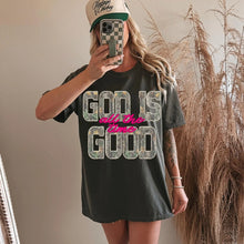Load image into Gallery viewer, God Is Good All The Time Tee | Camo Graphic Shirt | Christian Country Tee | Western Faith Shirt | Comfort Colors Graphic Tee
