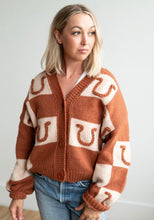 Load image into Gallery viewer, The Horseshoe Cardigan in Brown
