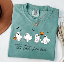 Load image into Gallery viewer, Comfort Colors Sea Foam Tis The Season Ghosts
