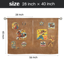 Load image into Gallery viewer, Vintage Cowgirl Window Curtains 28&quot;x40&quot; (2-Piece) Made in America
