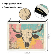 Load image into Gallery viewer, Baha Ranch Pop Western Skull Cosmetic Bag Pack of 5 Made in America
