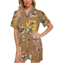 Load image into Gallery viewer, Vintage Cowgirl Collage Pajama Set
