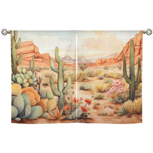 Load image into Gallery viewer, Watercolor Desert Curtains 28"x40" (2-Piece) Made in America
