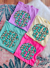 Load image into Gallery viewer, Custom checkered &amp; turquoise mono- Multiple Styles &amp; Colors
