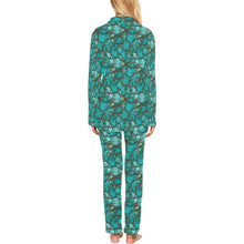 Load image into Gallery viewer, All Turquoise Women's Long Pajama Set
