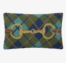 Load image into Gallery viewer, The Plaid Snaffle Bit Hook Pillow
