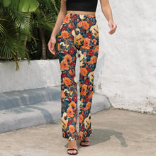 Load image into Gallery viewer, Baha Ranch Colores de Mexico Guitars and Roses Flare Pants
