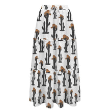 Load image into Gallery viewer, Western Cactus Tiered Prairie Maxi Skirt
