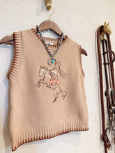 Load image into Gallery viewer, The Embroidered Roping Cowboy Sweater Vest
