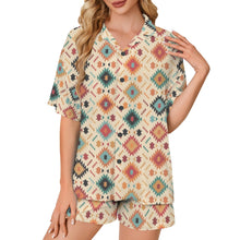 Load image into Gallery viewer, Baha Ranch Cream Aztec Women's Pajama Set Made in America
