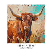 Load image into Gallery viewer, Baha Ranch Painted Bull Velvety Soft Pillow Case Made in America
