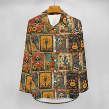 Load image into Gallery viewer, Baha Ranch Colores de Mexico Dia de los Muertos Button Up Blouse
