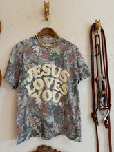 Load image into Gallery viewer, The Camo Jesus Loves You T-Shirt
