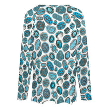 Load image into Gallery viewer, Baha Ranch Turquoise Crazy Long Sleeve Top
