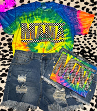 Load image into Gallery viewer, Mini Checkered On Tie Dye Tee
