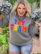 Load image into Gallery viewer, Sync Logic Yay Team Chenille Applique Sweatshirt

