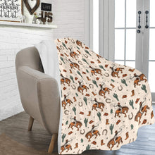 Load image into Gallery viewer, Rodeo Cowboy Throw Blanket Ultra-Soft Micro Fleece Blanket 60" x 80" Made in America
