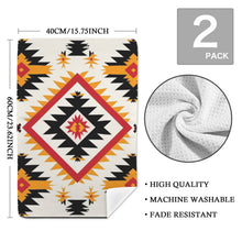 Load image into Gallery viewer, Southwestern Aztec Set of 2 Kitchen Dish Towels Made in America
