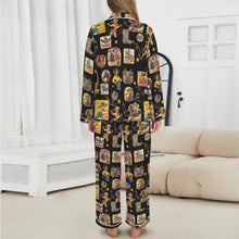 Load image into Gallery viewer, Vintage Cowgirl Collage Western Satin Pajamas
