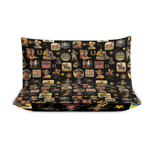 Load image into Gallery viewer, Vintage Cowboy Collage Design 3-Piece Bedding Set (1 Duvet Cover + 2 Pillow Shams) – 102"×90"
