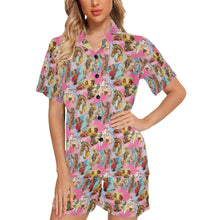 Load image into Gallery viewer, Vintage Cowgirl Collage Women&#39;s Western Pajama Set

