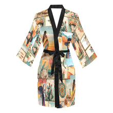 Load image into Gallery viewer, Colores de Mexico Pictures of the Southwest Satin Kimono Sleeve Robe
