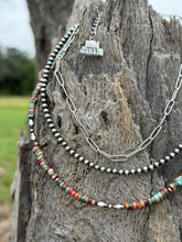 Load image into Gallery viewer, 3-pc Sterling Silver Canyon Clay Necklace Stack
