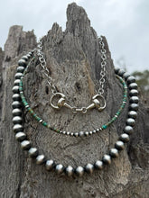 Load image into Gallery viewer, 3-pc Necklace Stack: Snaffle Bit &amp; Turquoise Heishi Bundle
