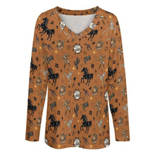 Load image into Gallery viewer, Baha Ranch Western Print Long Sleeve Top
