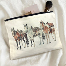Load image into Gallery viewer, Painted Ranch Horses Cosmetic Bag Pack of 5 Made in America
