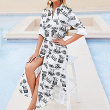 Load image into Gallery viewer, Cowboy Print Western Duster Dress
