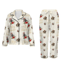 Load image into Gallery viewer, Christmas Horses Satin Western Pajamas
