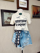 Load image into Gallery viewer, Wild Horses Western Vogue Cropped T-Shirt
