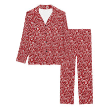 Load image into Gallery viewer, Red Bandana Women&#39;s Western Pajama Set
