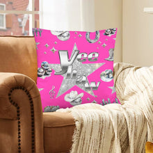 Load image into Gallery viewer, Baha Ranch Pink YEEHAW Velvety Soft Pillow Case Made in America
