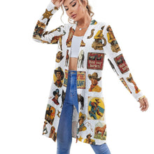 Load image into Gallery viewer, Vintage Cowboy Collage Western Lightweight Cardigan
