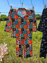 Load image into Gallery viewer, Western Patchwork Girl's Western Pajama Set

