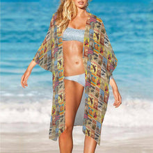 Load image into Gallery viewer, Vintage Rodeo Poster Duster Kimono Coverup Women's Long Cover Up
