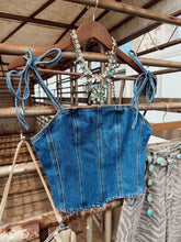 Load image into Gallery viewer, The Dumas Denim Corset Top
